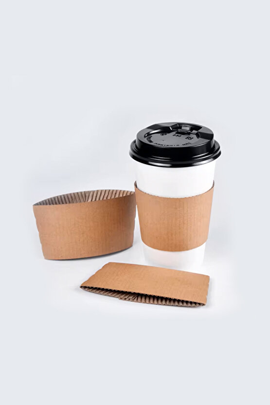 Kraft 25 Adet Bardak Tutacağı Sleeve Karton 12 Oz - 14 Oz - 16 Oz