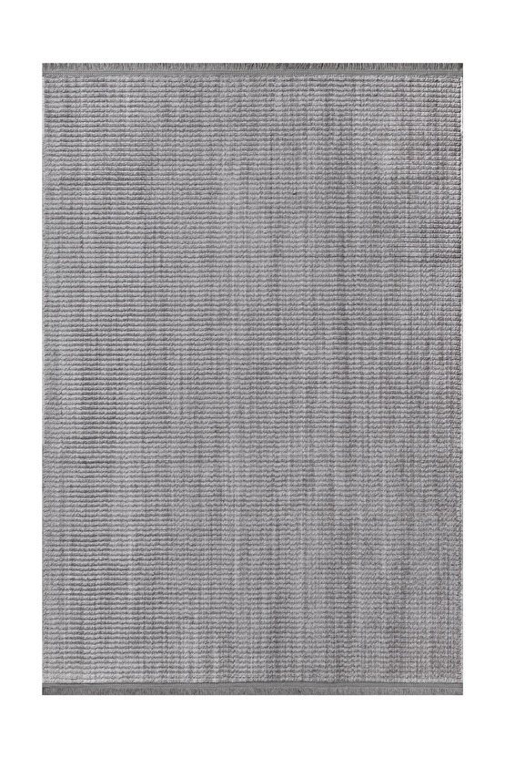 Yalın Microfiber Bukle Dokuma Halı Antre Hol Kesme Halı Yolluk 5771 Gri