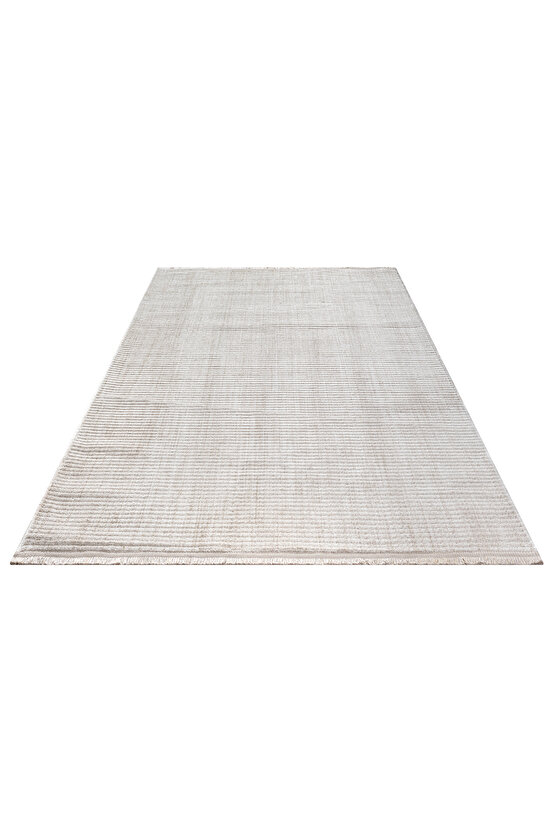 Yalın Microfiber Bukle Dokuma Halı Antre Hol Kesme Halı Yolluk 5771 Krem