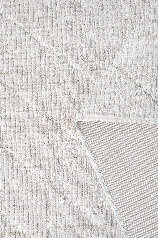 Yalın Bukle Salon Halısı Hav Vermez Mutfak Halısı Çocuk Odası Halısı Koridor 5579 KREM