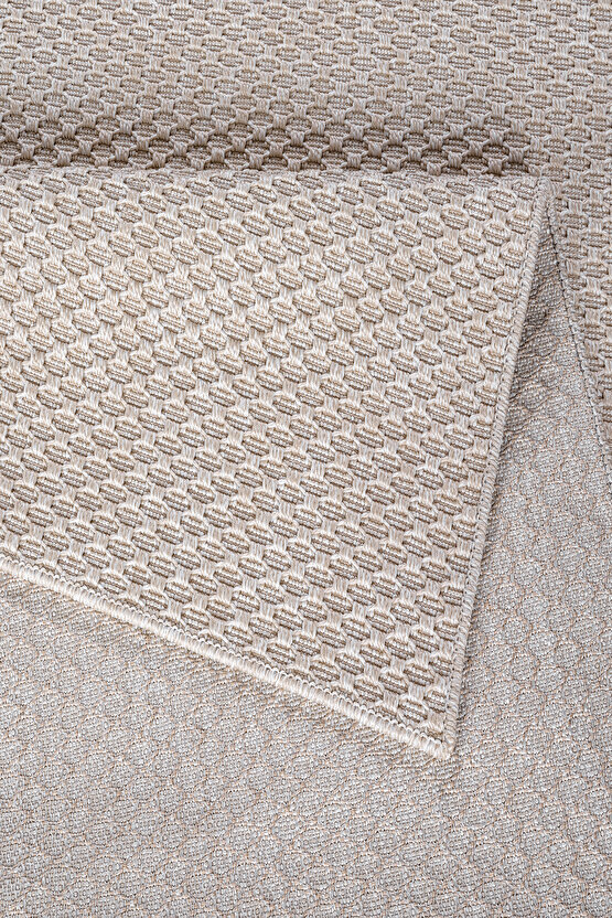 TM-01 Sisal Jut Hasır Model Tek Renk Dokuma Yıkanabilir Toz Vermez  Halı Krem