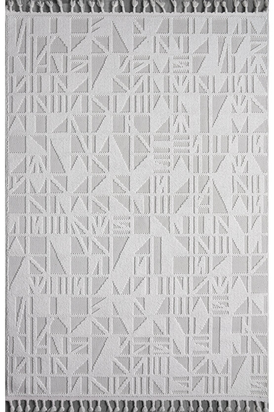 Bukle11883 Beyaz Yumuşak Dokulu Halı Kilim Salon Mutfak Koridor Kesme Yolluk Dokuma Makine Halısı