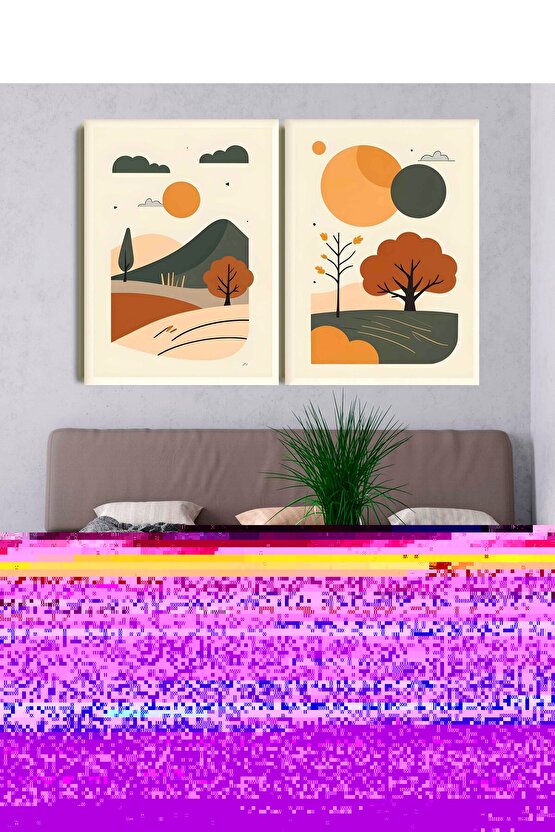 Matisse - Sanat - Soyut - Doğa - Ev - Yaşam ( 2 Li Çerçevesiz ) Poster - Afiş - Tablo NNHT130