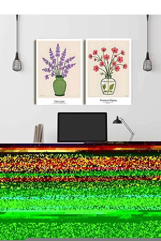 Matisse - Sanat - Soyut - Doğa - Ev - Yaşam ( 2 Li Çerçevesiz ) Poster - Afiş - Tablo NNHT192