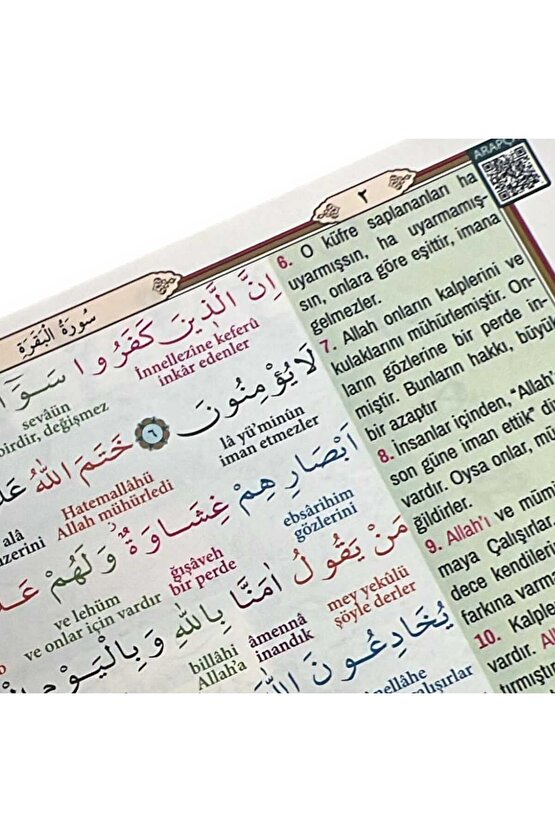 6 ÖZELLİKLİ - KELİME KELİME SATIRALTI MEAL ve TÜRKÇE OKUNUŞLU KURAN-I KERÎM - ORTA BOY - KAREKODLU