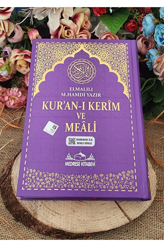Kuranı Kerim Türkçe Meali Cami Boy 25x34 Mealli Kuran Mor Telefonda Sesli Dinleme Diyanet Mühürlü