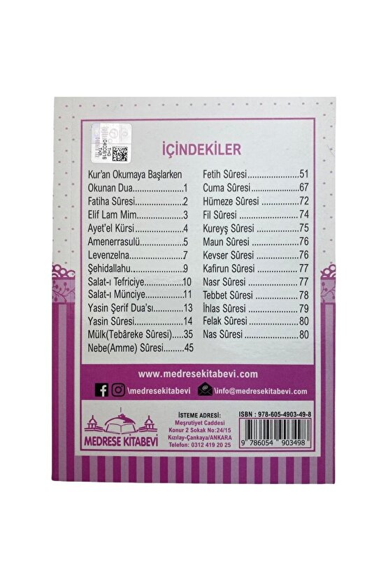 Yasin Cüzü Kitabı 50 Adet Mevlüt Seti Hac Umre Doğum Cenaze Hediyelik Telefonda Sesli Dinleme 5 Renk