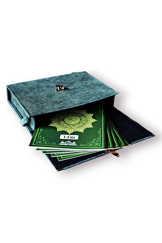 Cami Boy 30 Cüz Kuran-ı Kerim Çantalı (YEŞİL RENK)