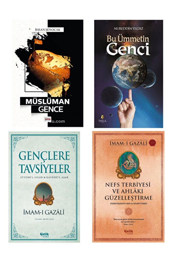 Gençler Için Islam Seti Müslüman Gence-bu Ümettin Genci-gençlere Tavsiyeler-nefs Terbiyesi 4lü Set