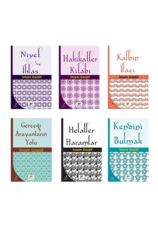 Imam Gazali Kitaplığı Gerçeği Arayanların Yolu 6lı Kitap Seti Kalbin Ilacı, Helaller Haramlar