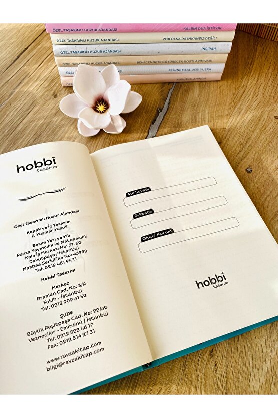 Özel Tarasrimli Huzur Ajandası - Bir Çiçekle Bahar Gelmez  Ravza Yayınları  3339876064128