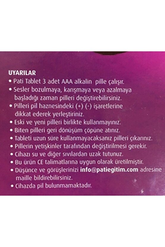 Çocuklara Dini Bilgiler Oyun Tableti Sesli Elifba Namaz Sureleri Ve Dini Bilgiler Pati