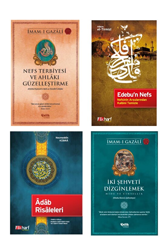 Imam-ı Gazali Nefs Terbiyesi-edebun Nefs-adab Risaleleri Iki Şehveti Dizginlemek 4lü Set