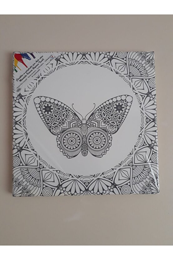 Mandala Boyama Tuval Seti Hediyeli 35x35cm
