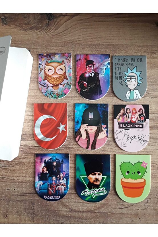 9 Adet Mıknatıslı Ayraç 5x6 Cm