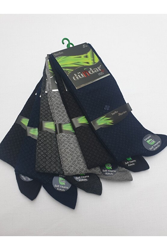 Erkek Bambu Soket Çorap 6lı Paket Dikişsiz 4 Mevsim