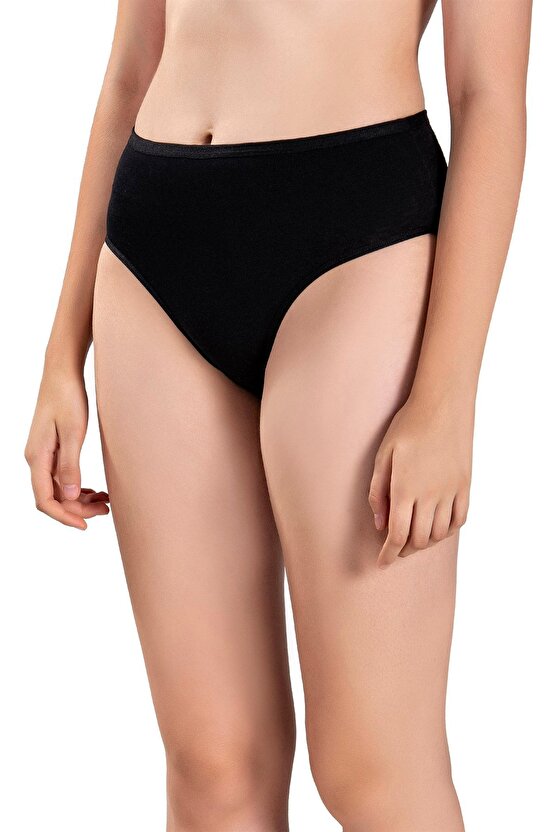 KADIN SİYAH PAMUKLU BİKİNİ KÜLOT -652