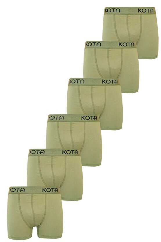 6lı Erkek Likralı Boxer Pamuklu Esnek Rahat Renkli Paçalı