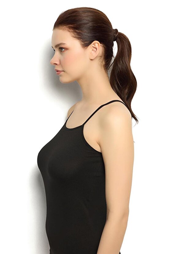 Kadın Modal Pamuklu Ip Askılı Atlet 6 Adet Jiber 603