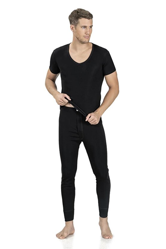 Erkek Termal Tayt Kısa Kol Fanila İçlik Set 162161- 1 Set