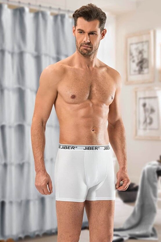 Erkek 3 Adet Siyah Likralı Stretch Boxer 156