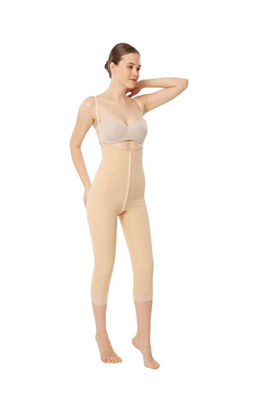Ref 121 Agraflı Askılı Göğüs Altı - Diz Altı Liposuction Korse