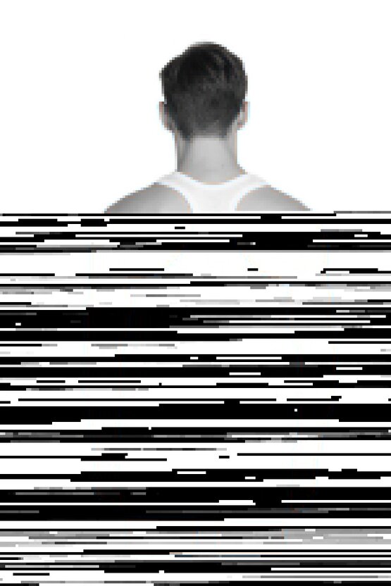 Erkek Beyaz Ribanalı Likralı Sporcu Rambo Atlet 9`Lu