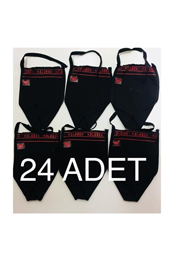 Siyah Kalın Kelebek Hamam Kesesi  24 adet