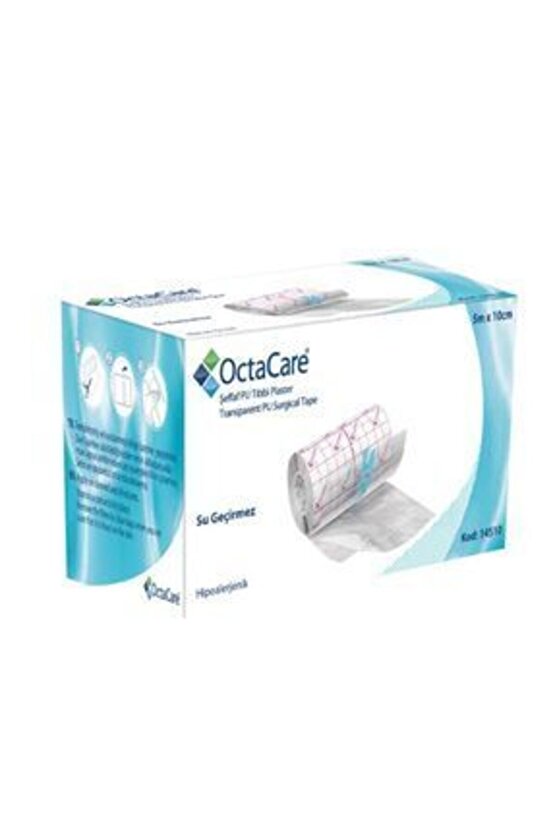 Su Geçirmez Tıbbi Plaster 5mx10cm Octacare Şeffaf (PU)