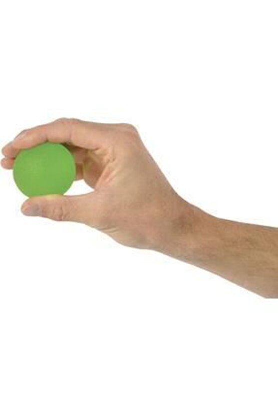 FİZYOMALZEMELERİ YUVARLAK EL EGZERSİZ TOPU, EL VE PARMAK KUVVETLENDİRME TOPU YEŞİL (ORTA)