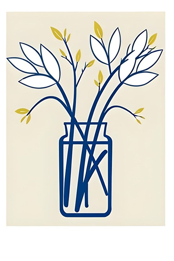 Matisse - Boho - Art Deco - Soyut - Doğa ( 3 lü Çerçevesiz ) Poster - Afiş - Tablo KR2C00113