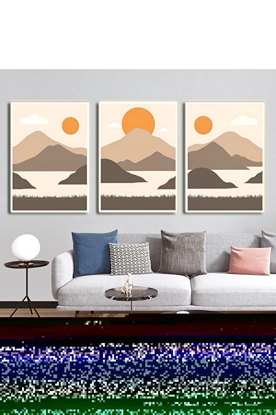 Matisse - Boho - Art Deco - Soyut - Doğa ( 3 lü Çerçevesiz ) Poster - Afiş - Tablo KR2C01206