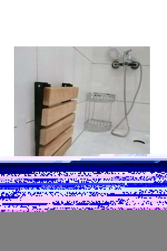 Duvara Monte Katlanabilir Ahşap Duş Oturağı