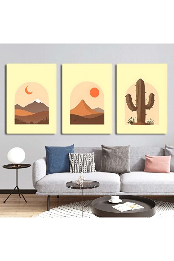 Matisse - Boho - Art Deco - Soyut - Doğa ( 3 lü Çerçevesiz ) Poster - Afiş - Tablo KR2C01019