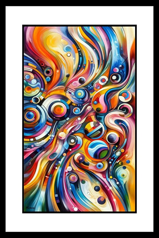 Soyut Egzotik Yuvarlak Digital Art ( ÇERÇEVESİZ - ÇERÇEVE YOKTUR ) ( ULTRA HD ) FOLYO AFİŞ - POSTER