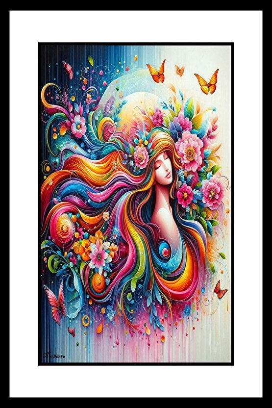 Rüyada Kadın Digital Art ( ÇERÇEVESİZ - ÇERÇEVE YOKTUR ) ( ULTRA HD ) FOLYO AFİŞ - POSTER