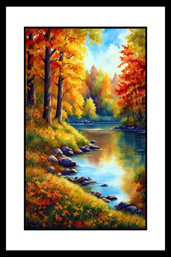 Sonbahar ve Hüzün Digital Art ( ÇERÇEVESİZ - ÇERÇEVE YOKTUR ) ( ULTRA HD ) FOLYO AFİŞ - POSTER