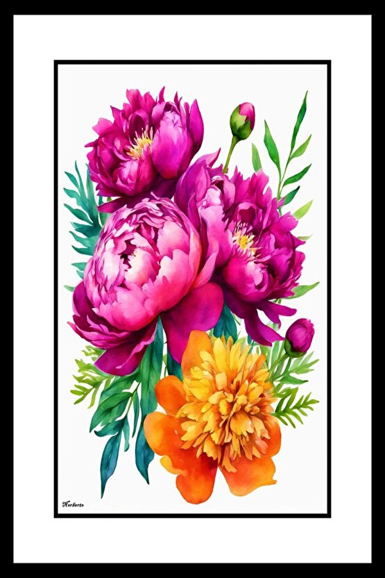 Tablo Çiçekler Digital Art ( ÇERÇEVESİZ - ÇERÇEVE YOKTUR ) ( ULTRA HD ) FOLYO AFİŞ - POSTER