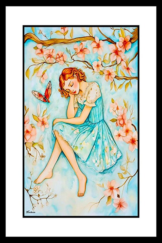 Rüyadaki Kız Digital Art ( ÇERÇEVESİZ - ÇERÇEVE YOKTUR ) ( ULTRA HD ) FOLYO AFİŞ - POSTER