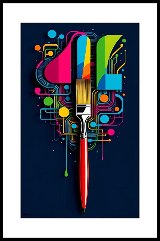 Fırtına Dalgası Digital Art ( ÇERÇEVESİZ - ÇERÇEVE YOKTUR ) ( ULTRA HD ) FOLYO AFİŞ - POSTER