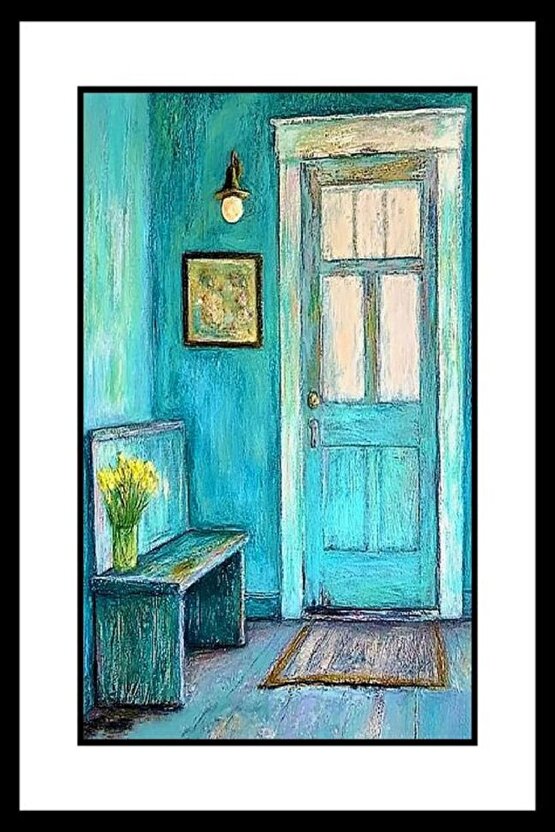 Eski Ev Manzara Digital Art ( ÇERÇEVESİZ - ÇERÇEVE YOKTUR ) ( ULTRA HD ) FOLYO AFİŞ - POSTER