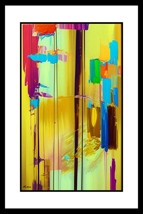 Soyut Renkli Çizimler Digital Art ( ÇERÇEVESİZ - ÇERÇEVE YOKTUR ) ( ULTRA HD ) FOLYO AFİŞ - POSTER