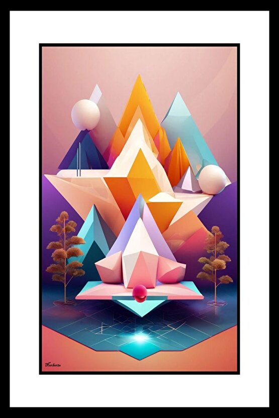 Soyut Manzara Digital Art ( ÇERÇEVESİZ - ÇERÇEVE YOKTUR ) ( ULTRA HD ) FOLYO AFİŞ - POSTER