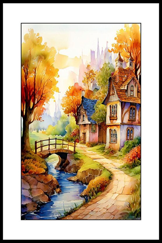 Köprülü Dere Digital Art ( ÇERÇEVESİZ - ÇERÇEVE YOKTUR ) ( ULTRA HD ) FOLYO AFİŞ - POSTER