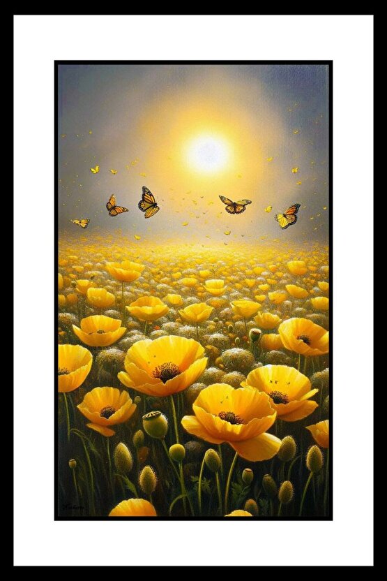 Kelebek Bahçesi Digital Art ( ÇERÇEVESİZ - ÇERÇEVE YOKTUR ) ( ULTRA HD ) FOLYO AFİŞ - POSTER
