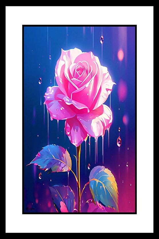 Hayalimdeki Gül Digital Art ( ÇERÇEVESİZ - ÇERÇEVE YOKTUR ) ( ULTRA HD ) FOLYO AFİŞ - POSTER