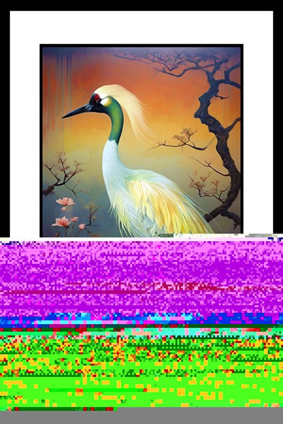 Bataklıktaki Balıkçıl Digital Art ( ÇERÇEVESİZ - ÇERÇEVE YOKTUR ) ( ULTRA HD ) FOLYO AFİŞ - POSTER