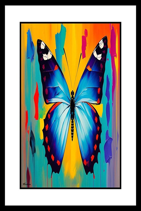 Kelebek ve Işık Digital Art ( ÇERÇEVESİZ - ÇERÇEVE YOKTUR ) ( ULTRA HD ) FOLYO AFİŞ - POSTER