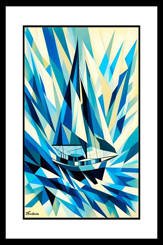 Soyut Yelkenli Yolculuk Digital Art ( ÇERÇEVESİZ - ÇERÇEVE YOKTUR ) ( ULTRA HD ) FOLYO AFİŞ - POSTER