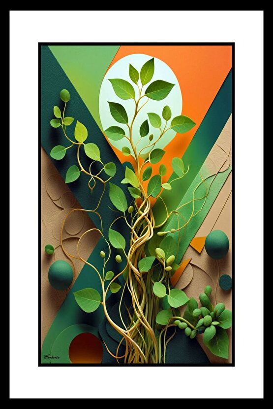 Soyut Sarmaşık Digital Art ( ÇERÇEVESİZ - ÇERÇEVE YOKTUR ) ( ULTRA HD ) FOLYO AFİŞ - POSTER